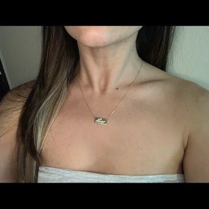 Lobster clasp gold color “love” necklace